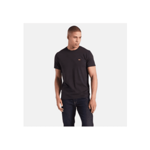 Tricou Barbati negru - bumbac - potrivire normala - imagine