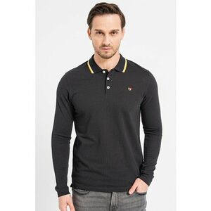 Bluza polo cu detalii contrastante Luwin - Galben/Negru stins imagine