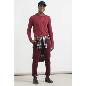 Bluza polo de bumbac - Visiniu imagine