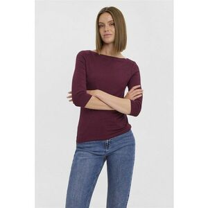 Bluza din amestec de modal cu maneci 3/4 - Violet tyrian imagine
