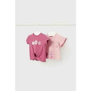 Set de tricouri din amestec de bumbac - 2 piese - Roz imagine