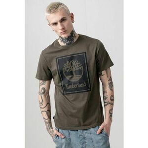 Tricou din bumbac cu imprimeu logo - Negru/Kaki inchis imagine