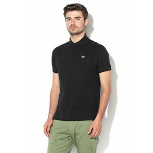 Tricou polo din pique - Negru imagine