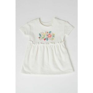 Rochie evazata cu logo - Alb imagine