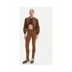 Geaca dama - stretchy - piele naturala - maro imagine
