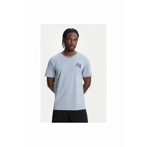 Tricou barbati 10027726-A03 - Bumbac - Albastru deschis - Albastru deschis imagine