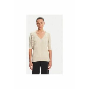 Pulover dama 251-MINSPI - Viscoza/Poliamida - Bej - Bej imagine