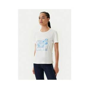Tricou dama 251-DVIBES - Bumbac/Modal - Alb - Alb imagine