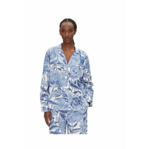 Bluza de pijamale dama - floral - albastru - bumbac imagine