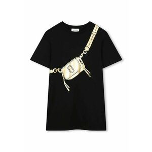 Tricou lejer cu imprimeu grafic - Auriu/Negru imagine