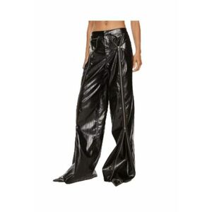 Pantaloni dama imitatie de piele - negru imagine
