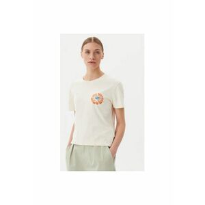 Tricou dama EQWZT03181 - Bumbac organic - Bej - Bej imagine