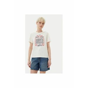 Tricou dama Levi S - A8802-0041 - Bumbac - Alb - Alb imagine