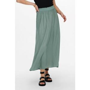 Fusta maxi cu talie elastica - Verde persan imagine