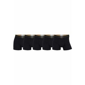 Set de boxeri cu banda logo in talie - 5 per - Negru imagine