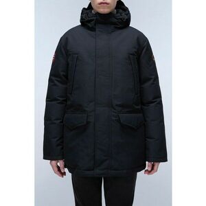 Jacheta lunga cu vatelina din material rezistent la apa Cornier - Negru imagine