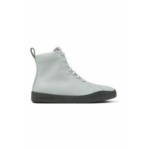 Pantofi sport high-top din piele - Gri cenusiu imagine