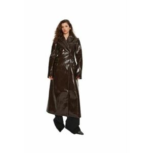 Jacheta lunga dama poliuretan - maro - imagine