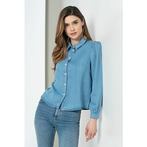 Camasa din lyocell si denim Billie - Albastru prafuit imagine