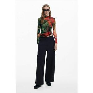 Bluza slim fit cu imprimeu floral - Rosu/Verde imagine