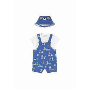 Set tricou si pantaloni scurti baieti 1624 - Bumbac/Elastan - Albastru - Albastru imagine