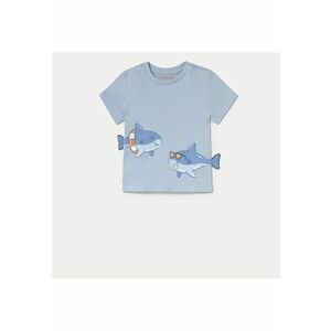 Tricou baieti 1061 - Bumbac - Albastru - Albastru imagine