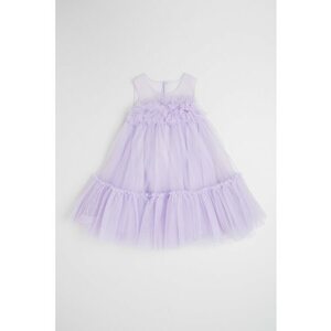 Rochie combi fara maneci - Lila imagine