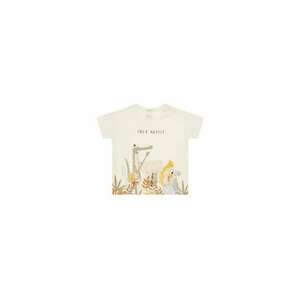 Tricou copii 3I1XA105R - Bumbac organic - Bej - Bej imagine