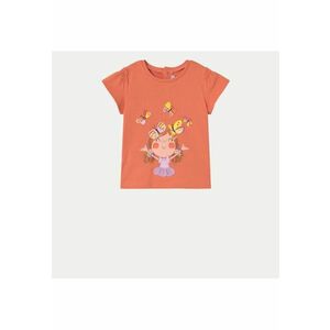 Tricou fete 1049 - Bumbac/Elastan - Portocaliu - Portocaliu imagine