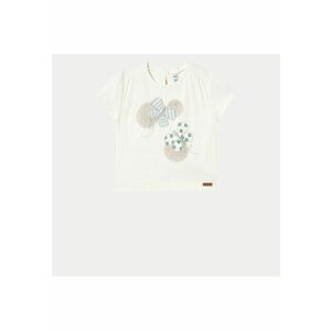 Tricou fete 1043 - Bumbac/Elastan - Ecru - Ecru imagine