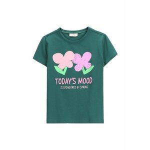 Tricou fete WC5143203MGK - Bumbac/Elastan - Verde - Verde imagine
