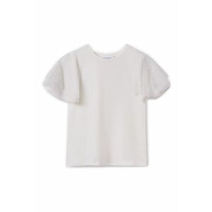 Tricou fete 6022 - Bumbac/Poliester - Ecru - Ecru imagine