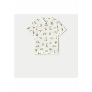 Tricou Polo baieti 1109 - Bumbac/Elastan - Alb - Alb imagine
