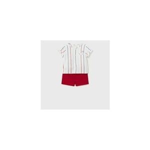 Set camasa si pantaloni scurti copii - 301831815 - In/Bumbac - Rosu - Rosu imagine