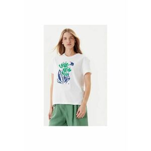 Tricou dama 3BL0D10AK - Bumbac - Alb - Alb imagine