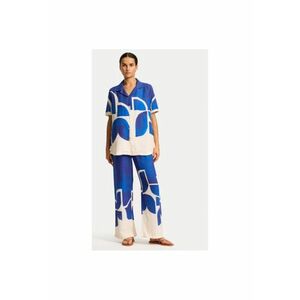 Pantaloni din material textil dama 55456-PA - Sintetic - Albastru imagine