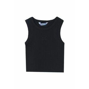 Top pentru fete 6032 - Bumbac/Elastan - Negru - Negru imagine