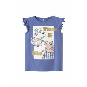 Top pentru fete 13242959 - Bumbac/Elastan - Albastru - Albastru imagine