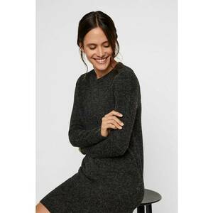 Rochie mini tricotata fin - Negru imagine
