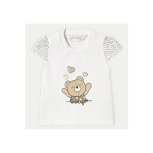 Tricou fete 1070 - Bumbac/Elastan - Alb - Alb imagine