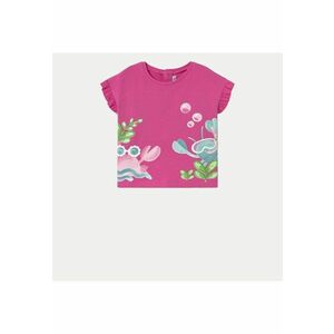 Tricou fete 1048 - Bumbac/Elastan - Roz - Roz imagine