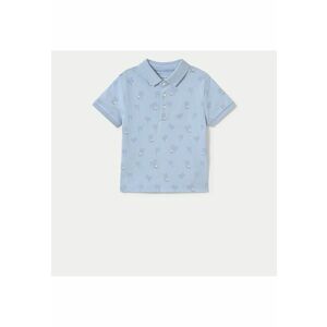 Tricou Polo baieti 1109 - Bumbac/Elastan - Albastru deschis - Albastru deschis imagine