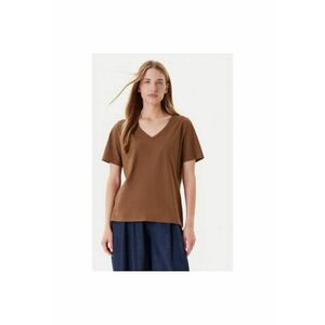Tricou dama 3BVXD400H - Bumbac - Maro - Maro imagine