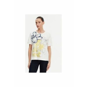 Tricou dama 11105007 - Bumbac/Elastan - Alb - Alb imagine
