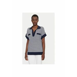 Tricou Polo dama 58672 CAIO - Viscoza/Poliamida - Alb/Bleumarin - Alb/Bleumarin imagine