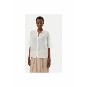 Camasa dama TD0648 - Bumbac - Alb - Alb imagine