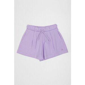 Pantaloni scurti de bumbac cu snur - Lila imagine