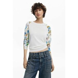 Bluza cu maneci raglan - Albastru pastel/Alb murdar/Verde feriga imagine