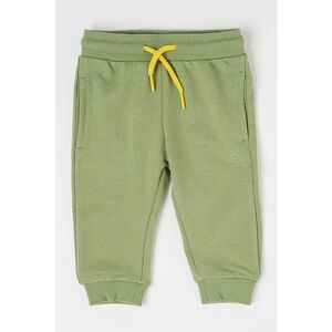 Pantaloni de trening din amestec de bumbac cu snur - Verde fistic imagine