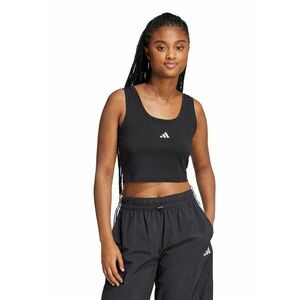 Top crop cu detaliu logo - Negru imagine
